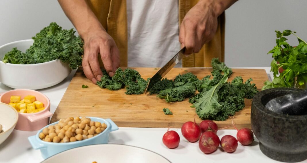 man preparing dinner in a kitchen