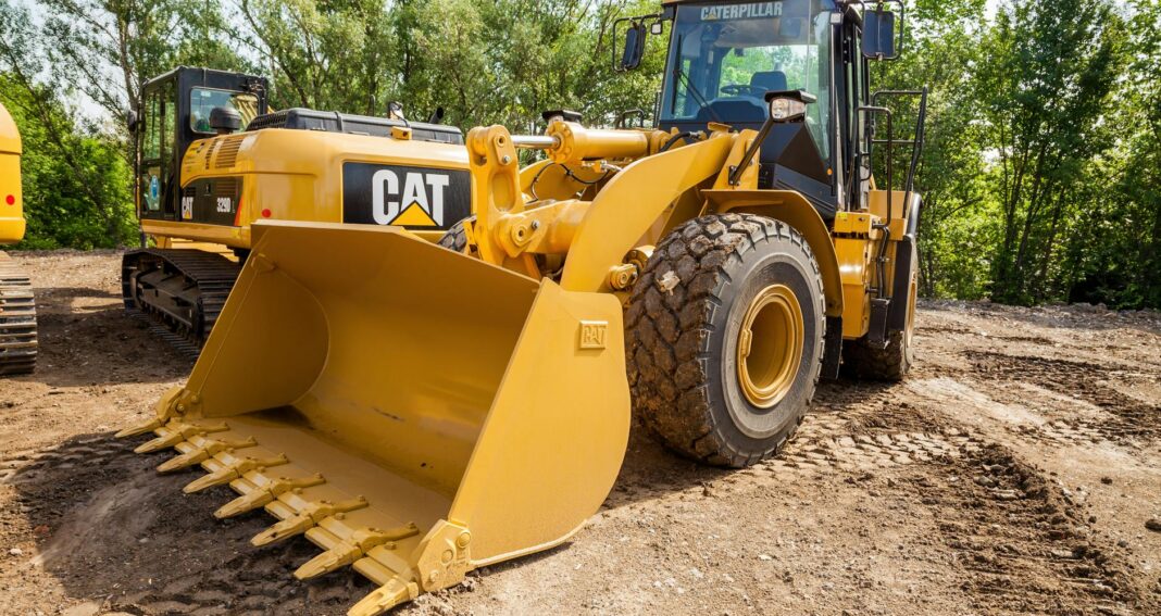 A front loading piece of construction equipment